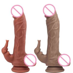 NXY DILDOS DONGS Black Boss Boss Mulheres S Liquid Silicone Penis Pênis espesso Falso masturbação mole plug plug adulto Produtos sexuais brinquedos 220518