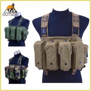 Gilet tattico da esterno di alta qualità per torace Airsoft Gilet da caccia Molle Pouch Semplice gilet tattico militare ACU con custodia per riviste 201215