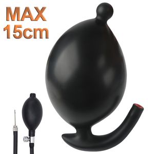 15 cm Super Large Inflatable Anal Dildo Pump Anus Dilator Expandable Big Butt Plug Vagina Stimulate sexy Toys for Men Women Gay