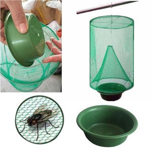 Fly Kill Pest Control Trap Tools återanvändbar hängande Fly Catcher Flytrap Zapper Cage Net Garden Supplies