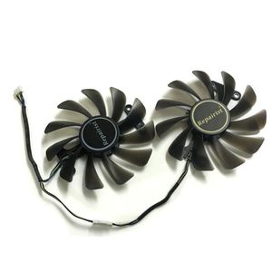 Daha Serin Bağlar toptan satış-Fanlar Soğutma adet takım GTX GPU Soğutucu Video Kartları Fan için KFA2 GTX1070 Ti EX EXOC Grafik Kartı Soğutma