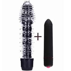 NXY Vibrators Sex toys for Women Silicone Barbed spike Dildo Vibrator vaginal clitoris Stimulator 10 Speeds Bullet Masturbator Adult 18 0407