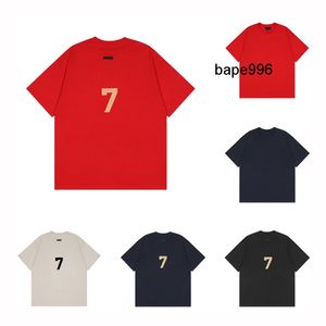 Wholesale round number resale online - Season main line back number flocking printing round neck loose casual short sleeve t shirt men s and women s high street trend