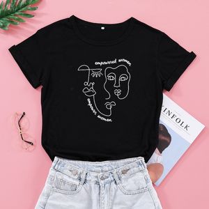 Empowered Women Empowen Magliette in cotone Overszied Graphic Tee Maglietta femminista Diritti Libertà Empowerment Dropship W220422