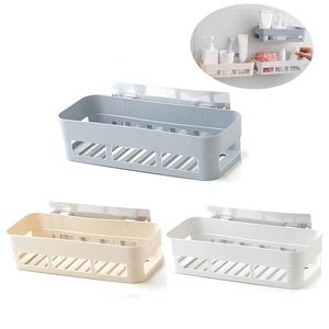 3 cores Organizador de prateleira do banheiro Toilet Super Glue Storage Basket Acessórios de cozinha prática por atacado 220527