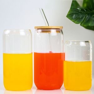 500 ml glas dryck kopp transparent juice mjölk te koppar trä lock kaffekok muggar med halmvattenmugg festival presentförpackning bh6479 tyj