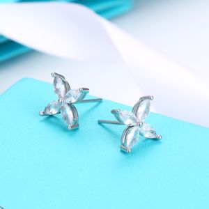 New Fashion T Brand Stud Earrings Simple Earring Diamond Earings For Women High Quality