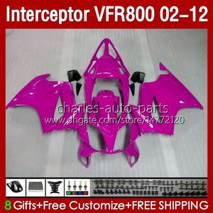 Hellrosa Karosserie für HONDA Interceptor VFR800 VFR 800 RR CC 800RR 02-12 Karosserien 129Nr