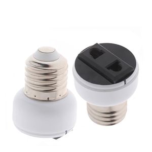 High Quality E27 ABS US EU Plug Connector Accessories lamp Holder Lighting Fixture Bulb Base Screw Adapter White Lamps Socket