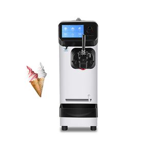 Máquina de sorvete automática de mesa de mesa pequena Cabeça única Máquina de sorvete macia Sundae fabricantes de gelato 6L