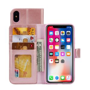 Wholesale feature phones resale online - Cell Phone Cases for IPhone X Xs Premium PU Leather Wallet case Wrist Straps Flip Folio Kickstand Feature with ID Credit Card Pockets iPhoneX inch not Xr