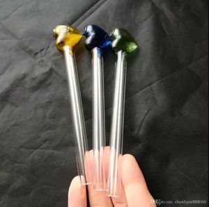 Wholesale Glass Pipe Heart Straight Pot Smoking Pipe Fittings