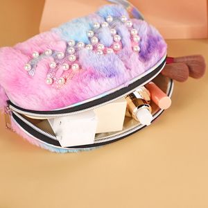 Soft Plush Cartoon Children Coin Purse Cute Zipper Kid Shoulder Bag Girl Messenger Bag Mini Handbag