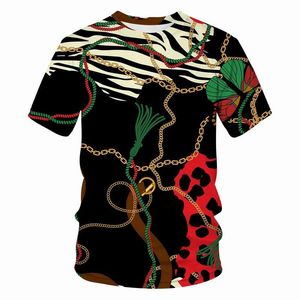 Männer T-Shirts Sommer Barock Kette T-shirt Männer 3D Gedruckt Casual Harajuku Stil Straße männer Kleidung TopMen's