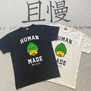 Satın Almak için Humanmade Silindir Slub Pamuk Erkekler Ve Kadın Kısa Kollu Gevşek Rahat T-Shirt