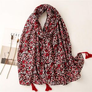 Luxury Brand Cotton Scarf Women Print Shawls And Wraps Pashmina Beach Stoles Largen Scarves Muslim Hijab Bandana 180 90cm