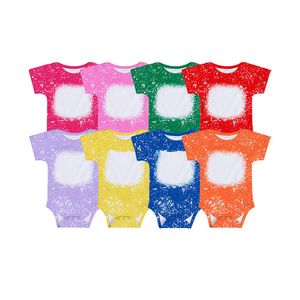 Sublimation Bleached Baby Onesies Blank Heat Transfer Cotton Feel Clothing DIY Parent-child Clothes 0-24months A12