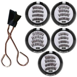 False Eyelashes 2 Pair 4 Magnetic Natural With 3D 6D Magnets Lashes Mink Eyelashe Magnet Lash Eyelash Curler311i