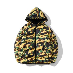 22 NEW Men's down jacket cotton coat shark stitching casual reflective embroidery camouflage ladies hooded cardigan zipper tiger head Men Hoodies