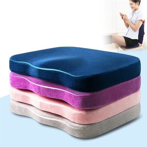 Memory Foam Seat Cushion Coccyx Orthopedic Pillow For Chair Massage Pad Car Office Hip Pillows Tailbone Pain Relief Seat Cushion 201009