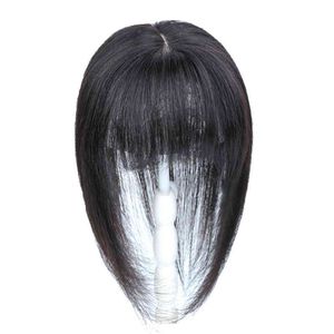 Weibliche Perücken Echtes Haar großhandel-Kopf Patch echte unsichtbare Trazel die weiße Haare die natürliche weibliche Luft Pony Perücke bedecken