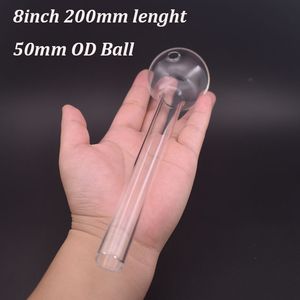 Hot Selling Big Size Glass Oil Burner Pipe 200 Mm Lenght 50mm Ball Popular USA Colorful Smoking Pipes for Smoking Accessories Cheapest Price