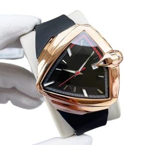 Eis Memorial Watch Adventure Triangle Hollow Dial 42MM Automatic Mechanical Movement 316 Stainless Steel Case Rubber Strap Mineral Super Mirror Fashion