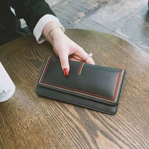 Genuine cow leather women designer wallets lady long style fashion casual phone clutchs female zero card purses no218