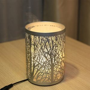 Ny Forest Aroma Diffuser Luftfuktare DC24V Varmljus Essentiell oljediffusor för sovrums fjärrkontroll Ultraljudsmakstillverkare