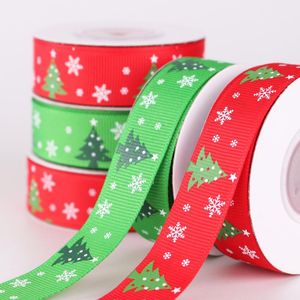 Juldekorationer 1roll 9m 2 cm Ribbon Xmas Gift Wrapping Box Packing Decor Handicrafts Satin Grosgrain Ribbonchristmas