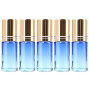 5ml Empty Glass Roll on Bottles Perfume Essential Oil Bottle with Steel Metal Roller Ball Cosmetic Container Jars