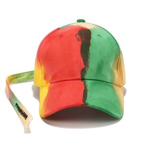 Boll Caps Spring Summer Outdoor Lover Colorful Graffiti Hat Matchande Tie Dye Baseball Sunscreen Cap med lång remball