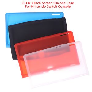 4 Colors Soft Protective Silicone Case for Nintendo Switch OLED console 7 Inch Screen Version Host Rubber Skin Cover