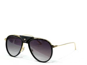 New fashion design sunglasses 0098 pilot frame with small leather buckle decoration classic versatile style uv400 protection glasses top quality