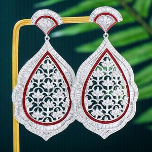 Dangle & Chandelier Missvikki Dubai Luxury Gorgeous Big Pendant Earrings For Fashion Women Bridal Earring Aretes De Mujer Modernos Gift 2022