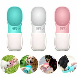 Portable Pet Dog Water Bottle Travel Puppy Cat Dispenser Outdoor Drinking Bowl Feeder 350ml 500ml for Small Large Dogs Y200917