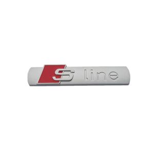 3D Metal Letter audi Car Sticker Plating Badge "S-LINE "Logo Emblem Automobiles refitting Exterior Decor
