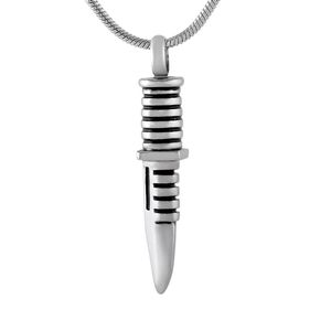 Chains Knife Shape Cremation Jewelry For Ashes Pendant Locket Stainless Steel Keepsake Memorial Urn Necklace Women MenChains