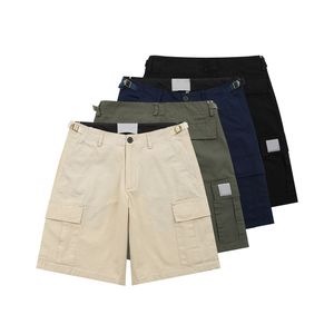 Shorts Cargo venda por atacado-Mens Shorts Homens Carga Shorts Pure Color Carta Impressão Relaxado Loose Macacão Alto Qulity Atacado