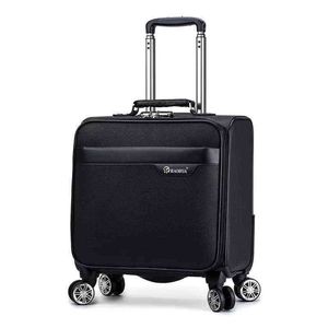 '' Travel Suitcase on Wheels Cabin Carry Targe Trolley Luggage Bag Men Business Fashion Водонепроницаемый Oxford J220707