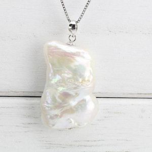 Pendant Necklaces White Large Baroque Pearl Huge Jumbo Flameball Necklace Big Nucleated Fireball NecklacePendant Sidn22