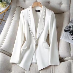 T131 Womens Suits Blazers Tide Brand Högkvalitativ Retro Fashion Designer Light and Decoration Style Series Suit Jacket Star rycka ett korn av spänne smal plus storlek