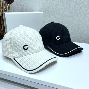 Czarno-biała czapka z daszkiem projektant Casual Unisex kapelusz dla par luksusowa moda C kobiety mężczyźni Casquette dopasowane czapki kobiety czapka D2109296HL Pwmk