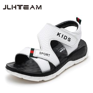 Summer Korean Fashion Boys Shoes äkta lädersandaler Soft Bottom Non Slip Casual Children S For Kids 220525