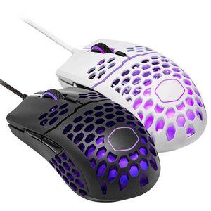 Cooler Master MM G Gaming-Maus mit leichtem Wabengehäuse-Ultraweave-Kabel und RGB-Akzenten Pixart Pmw dpi J220523