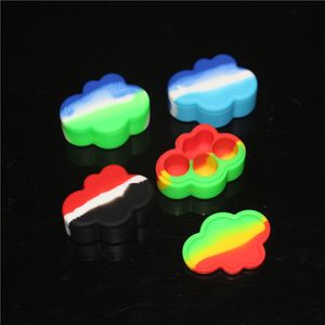 boxes Nonstick Cloud Shape Silicone Container jar wax Dab Box Insects oil seal jar 22ML glass nectar