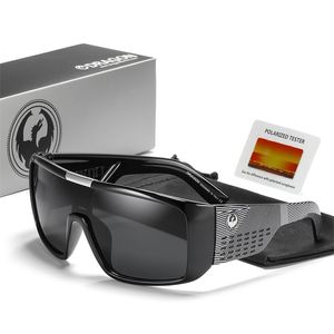 Dragon Windproof Shield Frame Polariserade solglasögon Män Sport Goggle Eyewear Over Size Sun Glasses Domo med Box D2030 220617