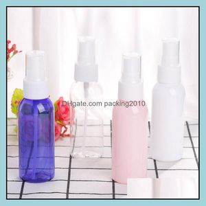 50Ml Sanitizer Spray Bottle Empty Hand Wash Bottles Emsion Pet Plastic Mist Sprayer Pump Containers For Alcohol Drop Delivery 2021 Packing