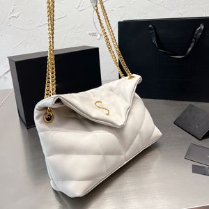 Kadınlar Zarf Puffer Kapitone Çanta Flep Omuz Messenger Çantaları Loulou Cloud Crossbody Çanta Koyun Deri Deri Derek Debriyaj Tote Cüzdan