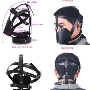 Nxy Sm Bondage Gag Bdsm Accessories for Sex Sexy Cosplay Erotic Mask Torture Extreme Toys Masks Fetish Sm Products Beauty Health 220426